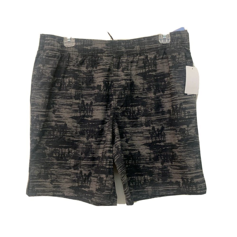 ABOUND Mens Multi Ripstop Black Palm Print Mesh Pocket Board Shorts Size Medium